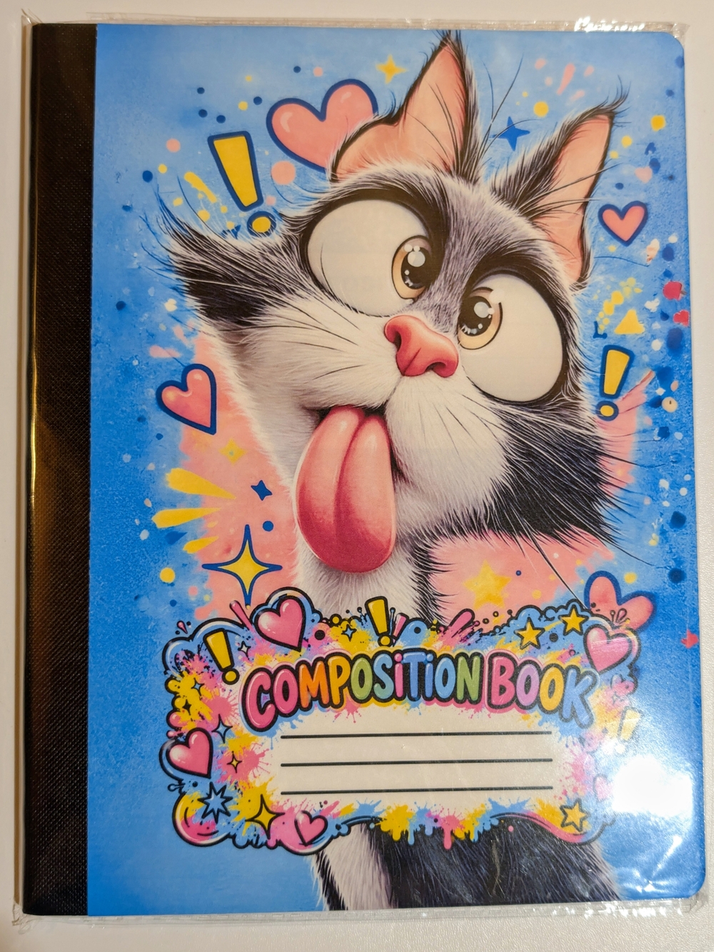 Blue Cat Composition Book - Kids Notebook